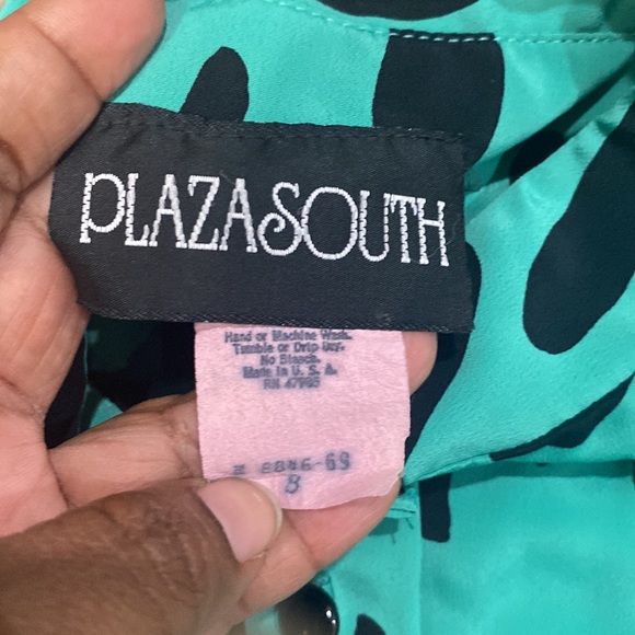 Vintage PlazaSouth 100% polyester made in USA printed dress size 8 - Picture 5 of 15